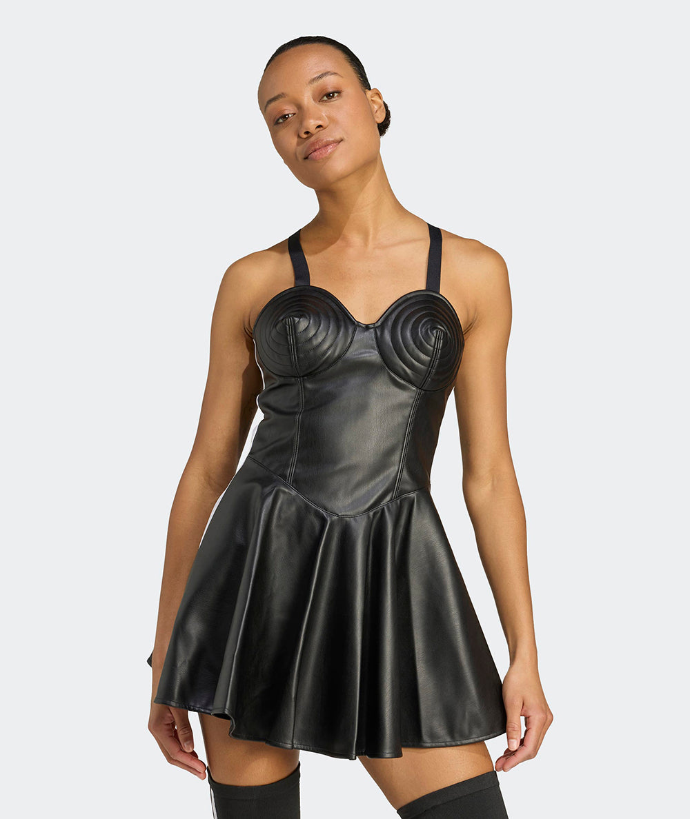 ADIDAS ABITO PER JEREMY SCOTT PRIDE FAUX-LEATHER