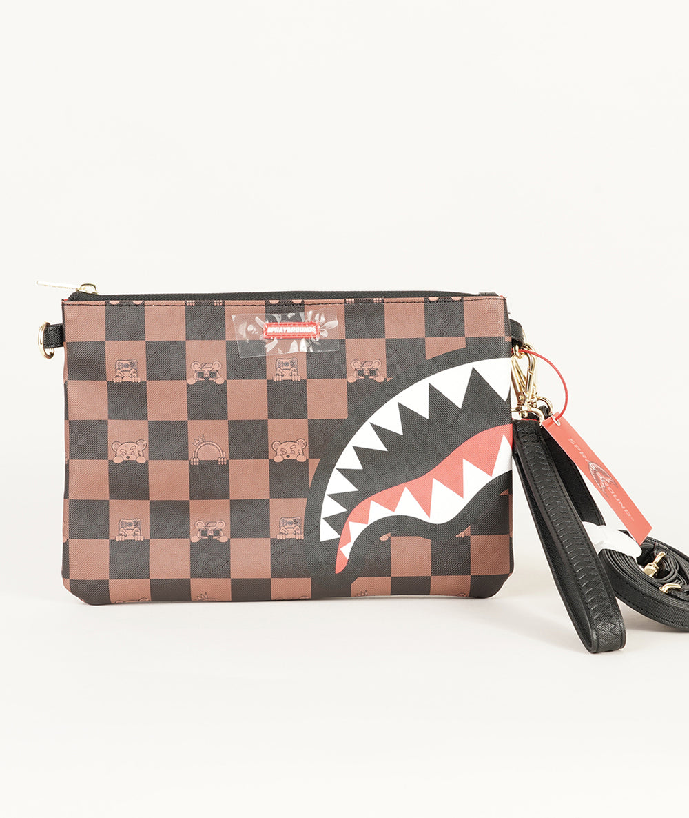 SPRAYGROUND PEEKING CHARACTER CHECK U POUCHETTE