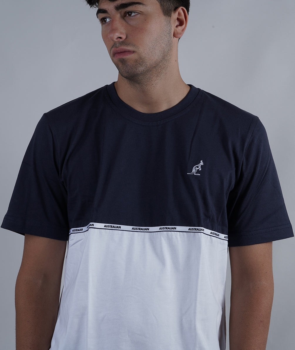 
                  
                    AUSTRALIAN LOGO PIPING INSERT T-SHIRT
                  
                