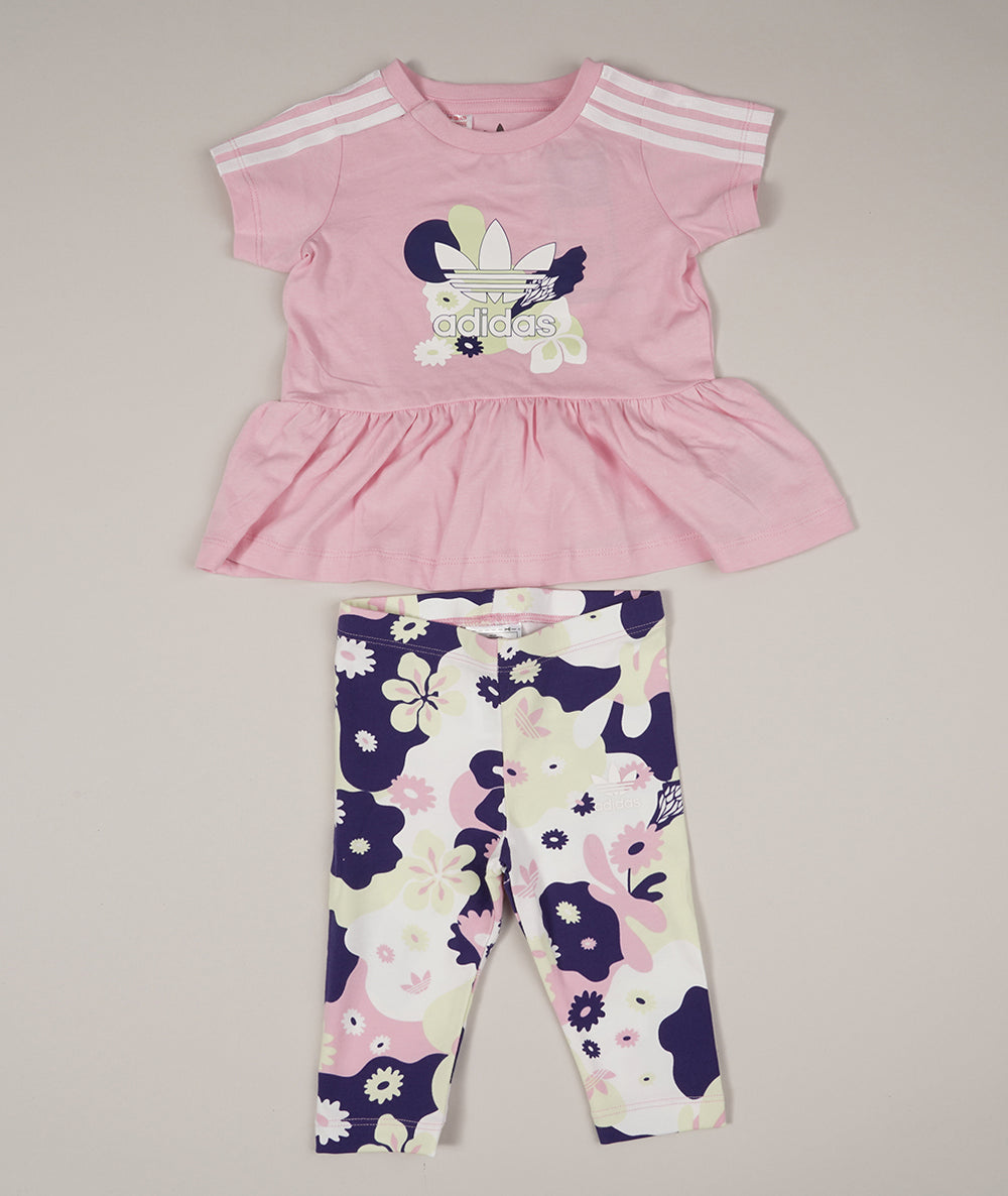 ADIDAS COMPLETO FLOWER PRINT DRESS AND TIGHTS